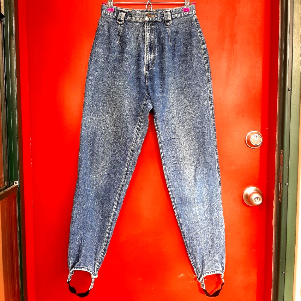 Vintage 1980s Stirrup Jeans - Size 10